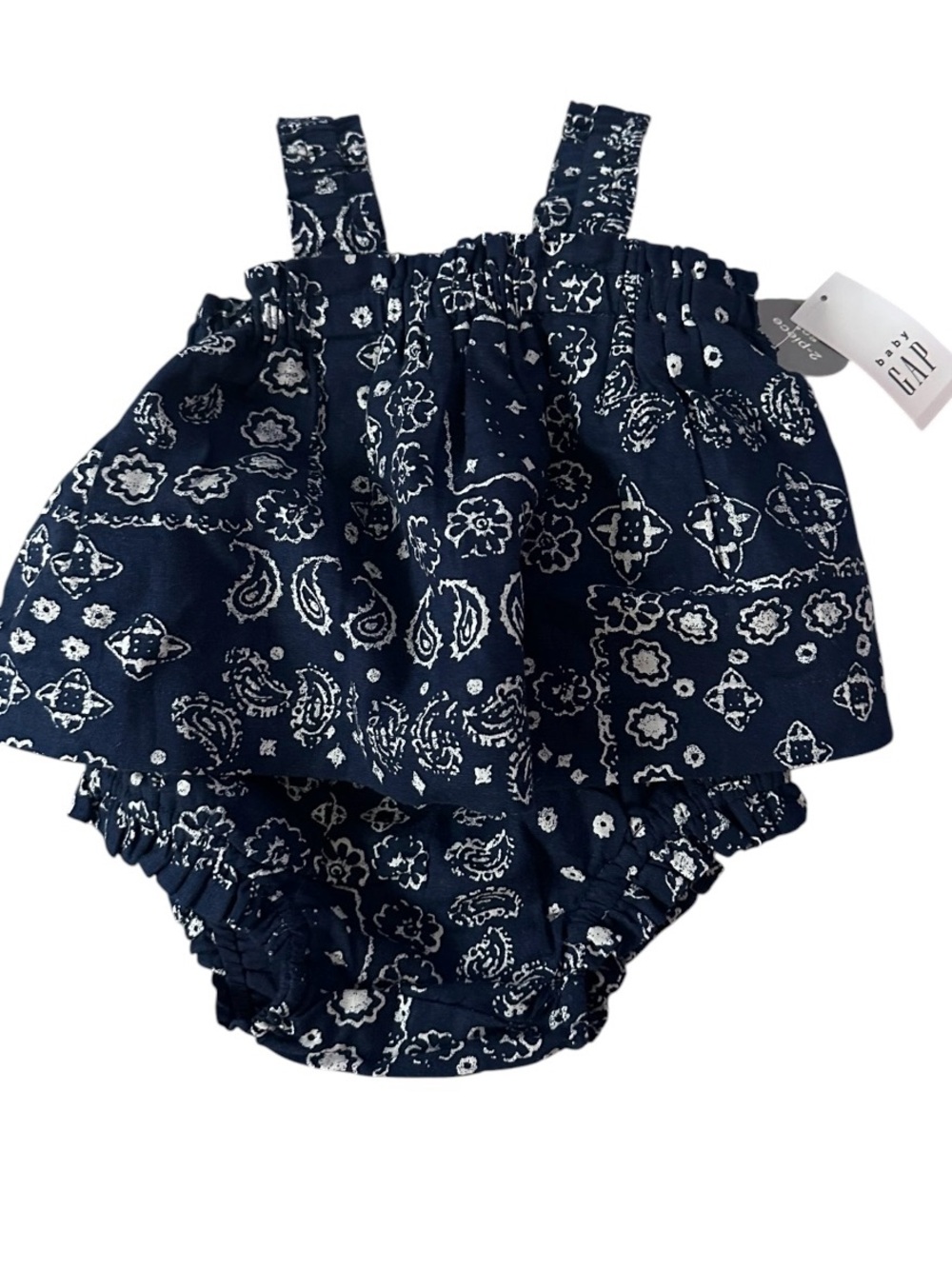 GAP Baby Navy Bandana Print Outfit